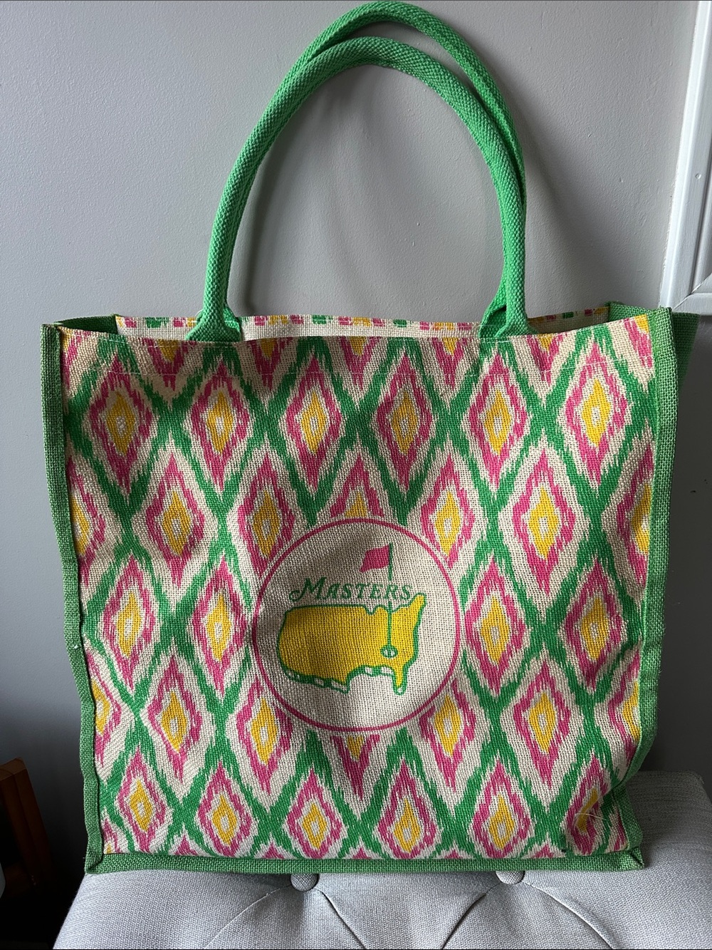 2015 Masters Jute Tote Bag - Picture 2 of 8